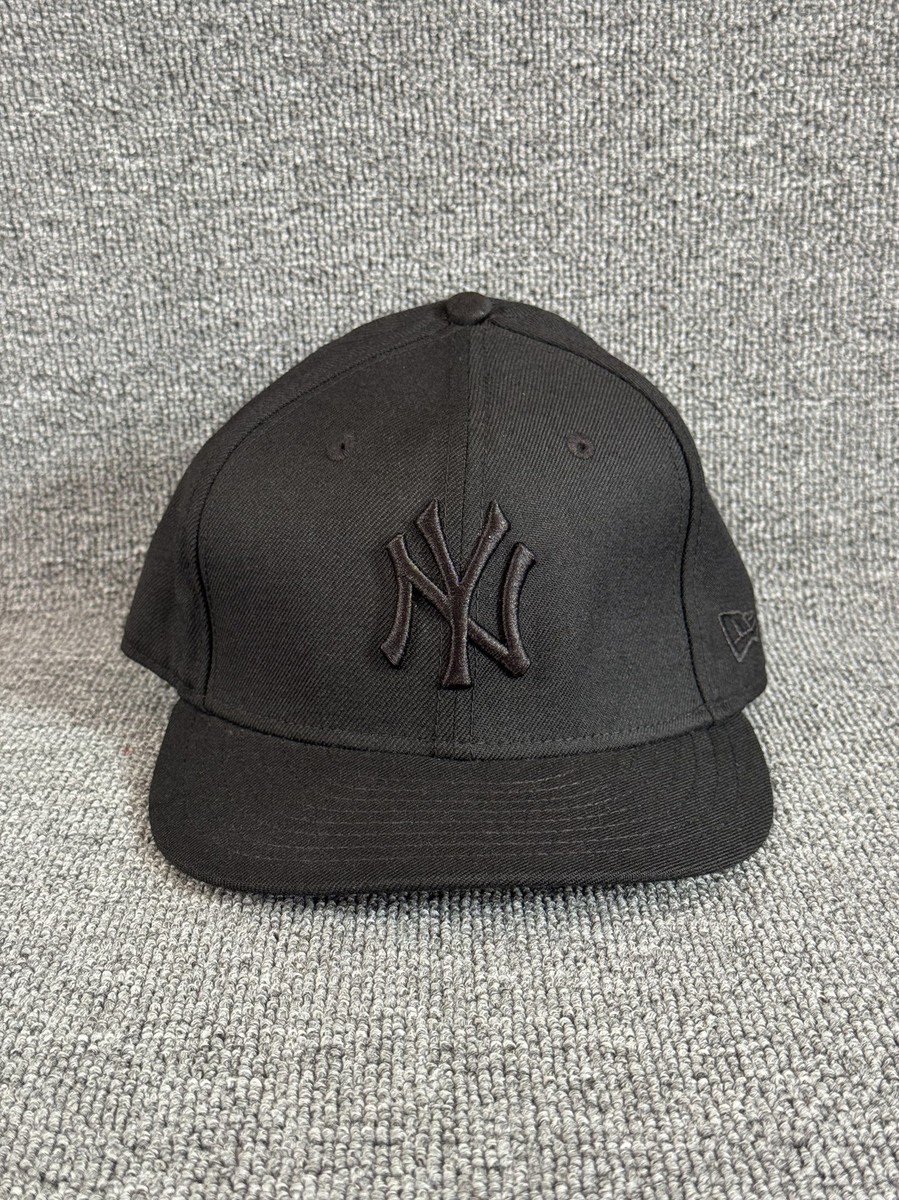 New Era Yankees 59FIFTY Fitted Black Cap 7 1 2 MLB Flat Brim Hat