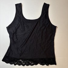 Hanky Panky Black Lace Camisole Top Sz L Made in USA