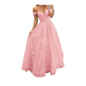 long formal dress with bow White Sequined Off Shoulder V-Neck Long Train Prom Dress main image 0