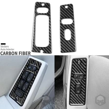 Real Carbon Fiber Interior Window Lift Switch Button Trim For Ford Mustang 87-93