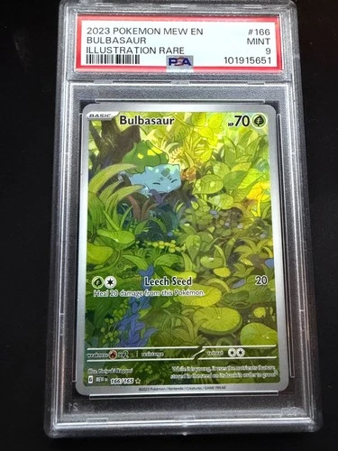 Bulbasaur 166/165 Pokemon TCG Scarlet & Violet 151 Illustration English PSA 9