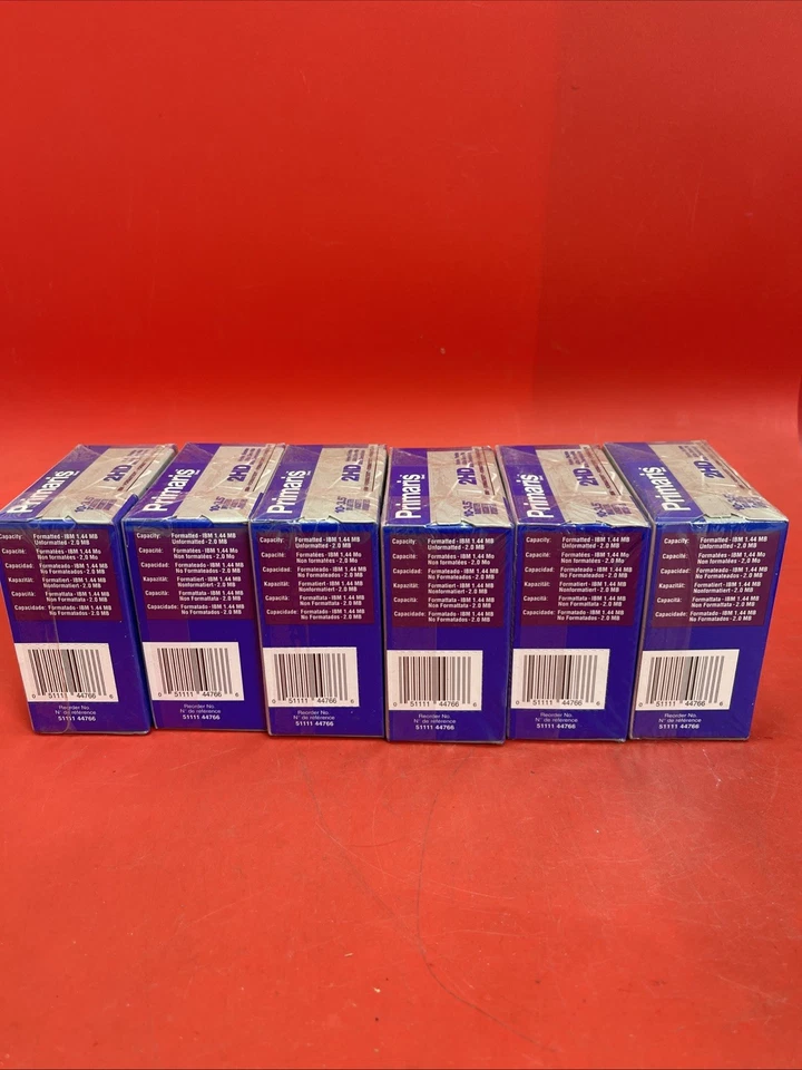 Primaris 2HD 3.5" Discos Disquetes 1.44MB Pacote com 10 IBM Formatado Lote Selado de 6 - Imagem 2 de 4