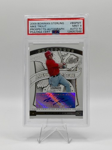 2009 Bowman Sterling Mike Trout Prospects Auto PSA 9 Auto 10