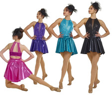 Group Lot of 10 Child Medium BLACK VERSION Dance Jazz Costume ADINA