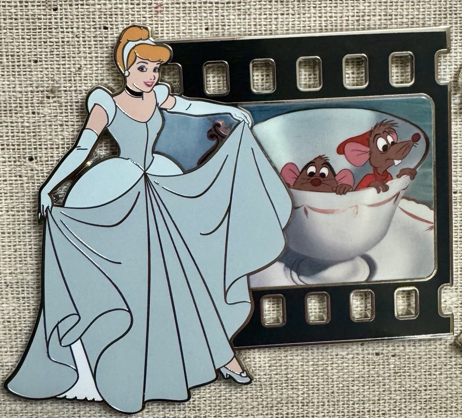 PALM Disney Cinderella Jaq & Gus Princess Film Reels Mystery Pin LE 1000