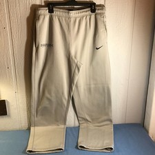 NIKE Nyack Baseball Pants Gray Therma-Fit Fleece Polyester Gray Athletic Size XL