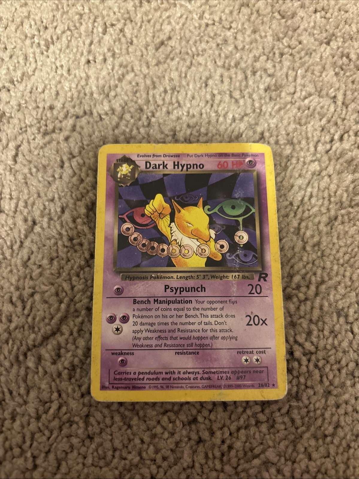 Dark Hypno 9/82 Team Rocket-Unlimited Edition Holo