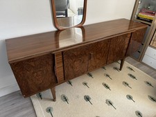 Beautility Mid century modern Walnut Vintage Sideboard with cocktail cabinet