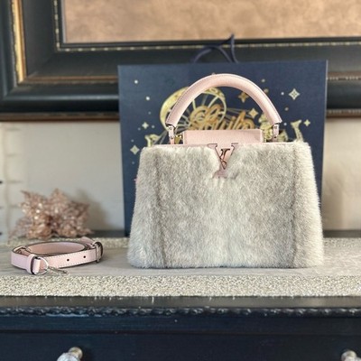 🦄 Louis Vuitton Mink Fur Capucines BB (not a mini) with COA | eBay