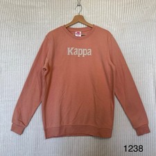 Kappa Peach Coral Logo Crew Neck Sweatshirt Pullover Men  s Unisex Size Large