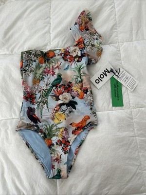 Molo Girls Topical Art Swimsuit Size 10 - Worn Once- Photoshoot- UPF 50+