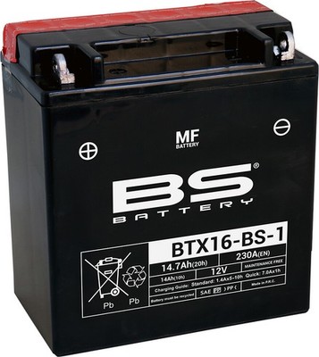 BS Battery Maintenance Free Battery BTX16-BS-1 #300623 for Suzuki QuadMaster 500