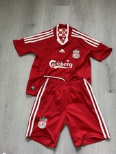 Liverpool FC 2008-09 2009-10 Adidas Home Kit Shirt & Shorts Torres 9 M Boys
