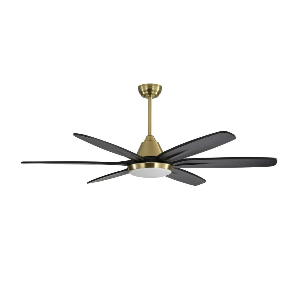 Ventilador de techo LED de hoja de madera MLiAN control remoto 6 velocidades CC - 60 Foto 2 de 4