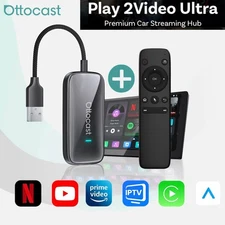Ottocast Multimedia AIBOX Play2Video Ultra TV Player Bulit 10 APP Hub w/Remote
