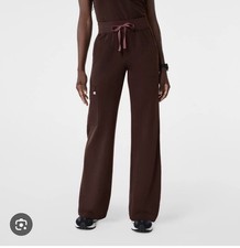 Figs Isabella Wide Leg Scrub Pants Size XS Espresso NWT