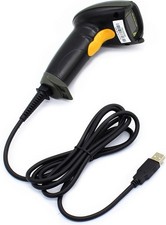 WoneNice USB Barcode Scanner Wired 1D Laser Reader Plug Play