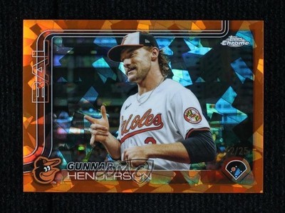 2025 Topps Chrome Sapphire Image Variation Orange 12/25 Gunnar Henderson 10pz