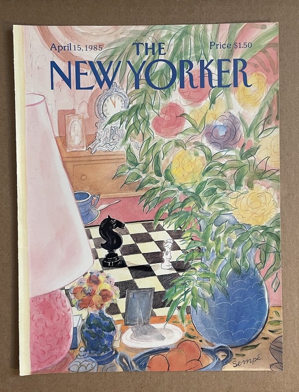 April 15 1985 The Yorker Magazine COVER ONLY vtg NYC Ephemera 80s