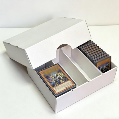 Trading Card Aufbewahrungsbox mit Trennwänden Sammler weiß Sportkartenbox für Karten