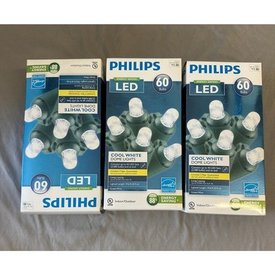 3 Boxes Philips 60 Led Cool White Dome Lights Indoor Outdoor