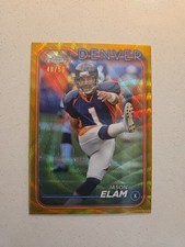 JASON ELAM 2024 TOPPS CHROME GOLD WAVE REFRACTOR DENVER #65 SP 48/50