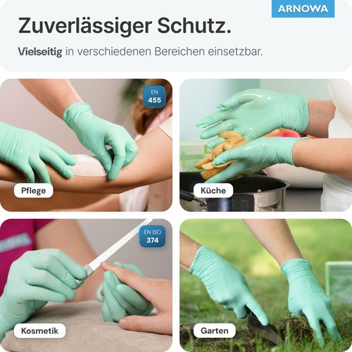 100x Einmalhandschuhe ARNOMED Nitril Handschuhe Nitril Gummi-Handschuhe XS-XXL - Bild 81 von 85