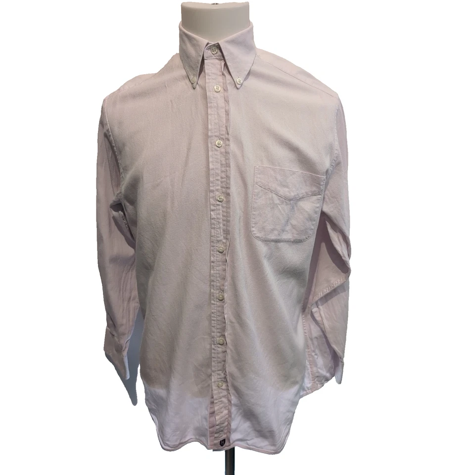 Chemise Henry Jacobson M/L Rose Pâle Unie Coton Logo Brodé Manches Longues - Photo 1/4