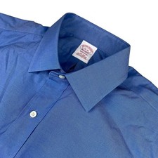 NEW Brooks Brothers Men's Madison Non-Iron L/S Dress Shirt Blue   Size 16-32