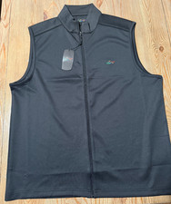 Greg Norman Full Zip Vest - Black - Large - NEW