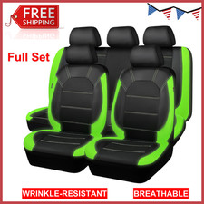 Car Pass Luminous Green Leather Seat Covers Universal Sport Car Seat Cover 5mm