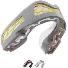 SAFEJAWZ Mouth Guard, Triple Layer Mouthguard for Adults (12+ Years), Grey