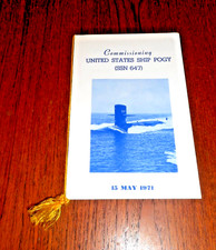 USS POGY (SSN 647) Commissioning Program Book...