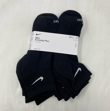 Nike Everyday Plus Cotton Cushioned Ankle Socks 6-Pair - Black, Size L