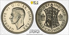 Great Britain, 1937 George VI Half Crown. PCGS PR 65. 26,000 Mintage.