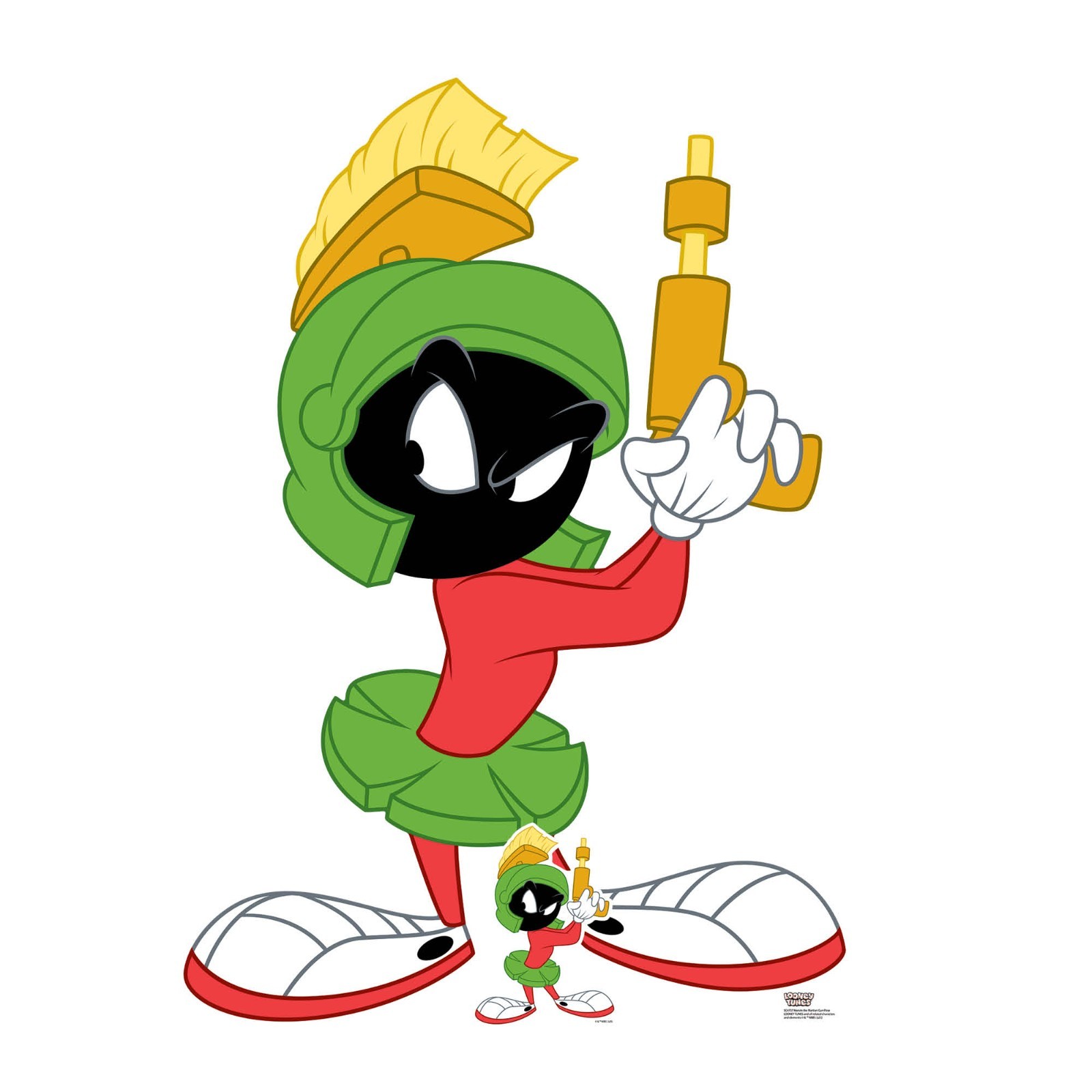 Marvin the Martian Gun Pose Cardboard Cutout with Free Mini Official Standee