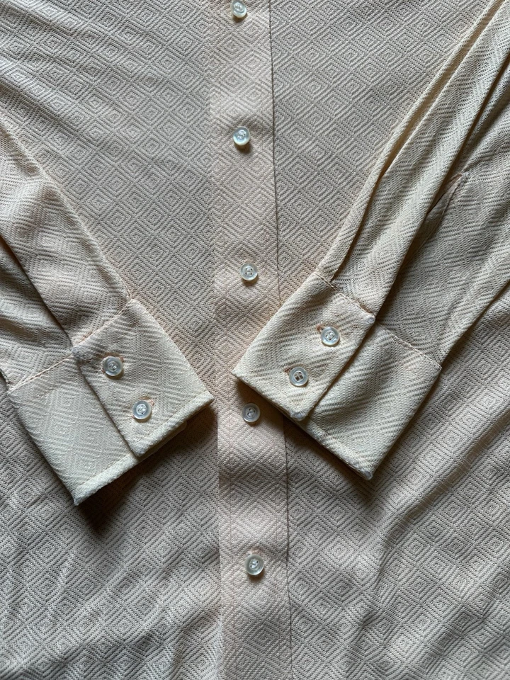 vintage 60s Wieboldt's Fashions tailored knit shirt. - Image 4 of 4