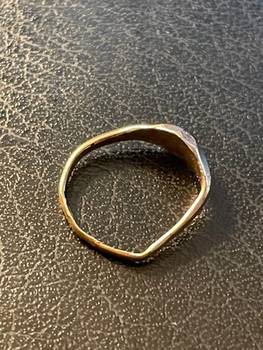 TINY Antique Victorian Art Deco Gold Filled? Baby Ring w/ Garnet Gemstone Small - Picture 6 of 12