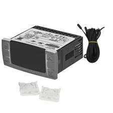 For Dixell Temperature Controller XR06CX-4N1F1 + probes & brackets black panel