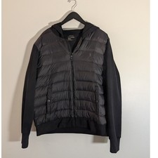 Polo Ralph Lauren Performance Men's Hybrid Jacket XL Black Quilted Hood Full Zip