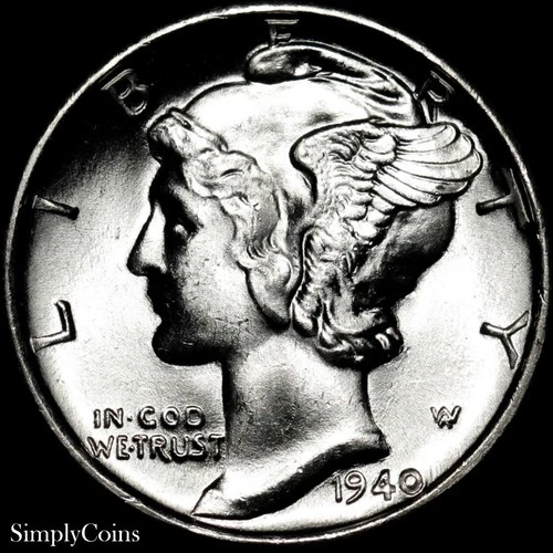 1940-D Mercury Dime GEM BU Uncirculated US Silver Coin