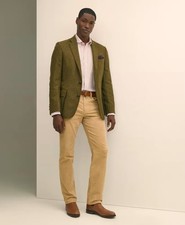 Men's Vintage Green Plaid Wool Blazer Retro Casual Business Prom Suit Sport Coat