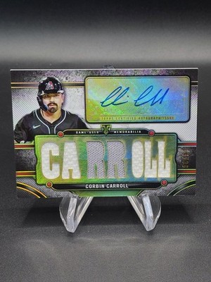 2024 TOPPS TRIPLE THREAD CORBIN CARROLL AUTO RELIC /36 DIAMONDBACKS Game Used