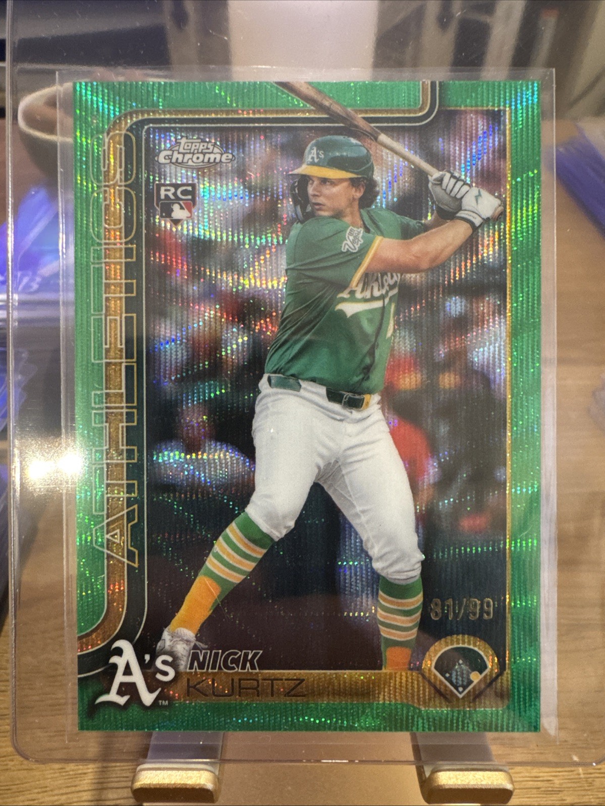 2025 Topps Chrome Update Series - Nick Kurtz #USC178 Green Wave Refractor /99