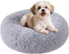 Dog Bed for Small Medium Large Dogs Cats, 20 Inch Calming Washable-Round Cozy So