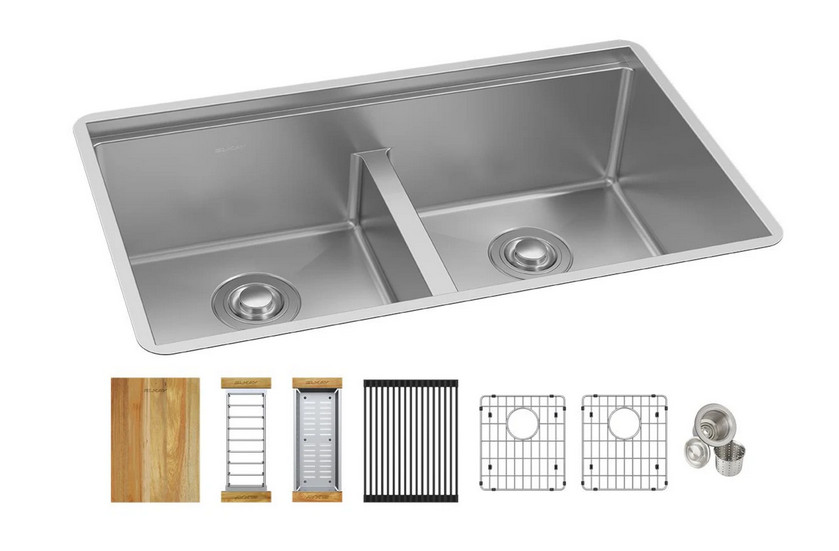 Elkay ECTRUAQ31169TWC Crosstown 31-1/2" Undermount Double Basin - Stainless