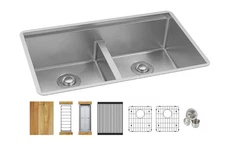 Elkay ECTRUAQ31169TWC Crosstown 31-1/2" Undermount Double Basin - Stainless