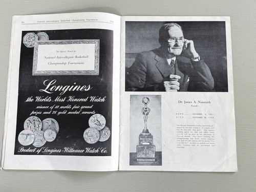 Vintage 1946 College Basketball National Tournament Program Kansas City signiert - Bild 6 von 13