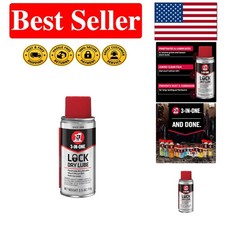 2.5 OZ Lock Dry Lube - Clear, Fast Use Anti-Corrosion Solution for Stuck Locks