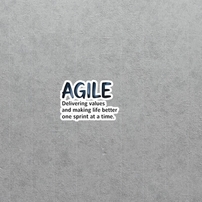 Agile Productivity Motivation Sticker for Professionals and Teams #6845